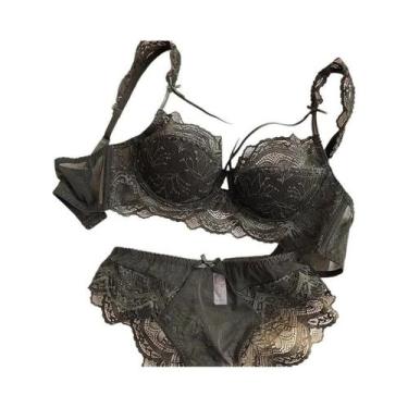 Imagem de Conjunto De Bralette De Renda Para Seios Pequenos Com Alças Removíveis