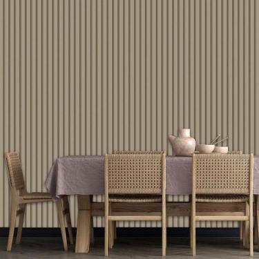 Imagem de Papel De Parede Imitação Ripa Bege Andiroba Adesivo Lavável - LRP