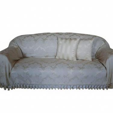 Imagem de Manta Xale Sofa Gigante Medalhão Perola Tecido Jacquard 1,80X2,80 - No