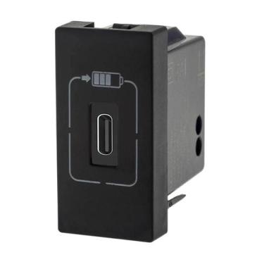 Imagem de Modulo Tomada Carregador USB-C 1500mA Pial Plus+ Legrand Preto 615097P