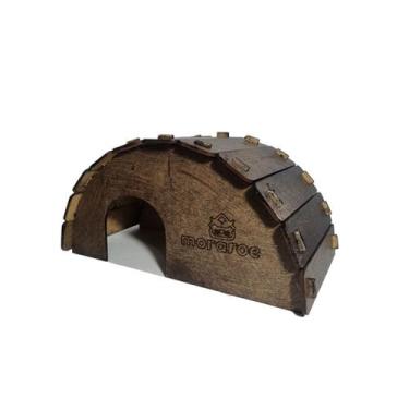 Imagem de Toca Iglu Pequena Para Roedores Morapet Moraroe Cor:Nogueira, Nogueira