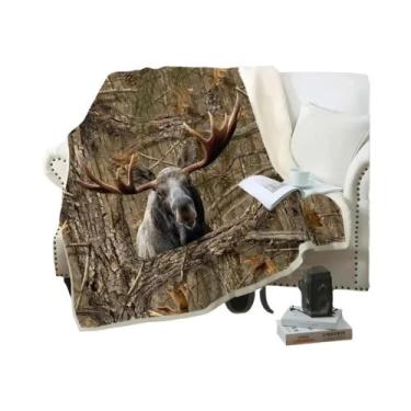 Imagem de Cobertor De Pelúcia Estampado De Javali Para Adolescentes E Adultos, M