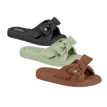 Imagem de Chinelo Feminino Slide Laço UltraConforto Modare 7208.101 - Verde - 35