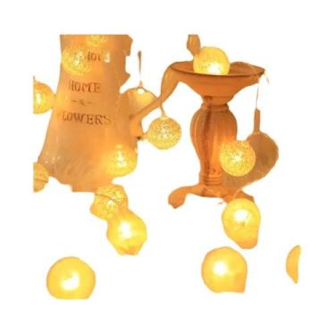 Imagem de Luzes De Fada Em Cordão De Algodão Com Lâmpadas LED Para Decoração De 