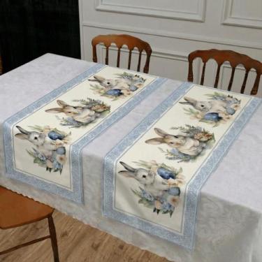 Imagem de K it 2 Caminho de Mesa Coleção Páscoa Estampado Decorativo Ideal para 