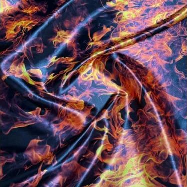 Imagem de Tecido Cetim Digital Estampado Fogo 1M X 1,50L + - TRAMA & ELEGANCIA