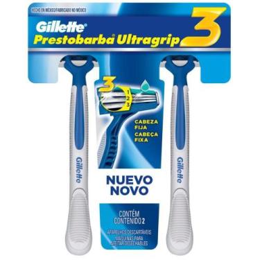 Imagem de Kit com Aparelho de Barbear Gillette Prestobarba Ultragrip 3 c/ 2 Unid