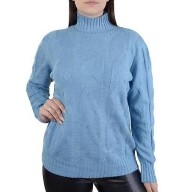 Imagem de Blusa Feminina Facinelli By Mooncity Tricot Azul - 650951-Feminino