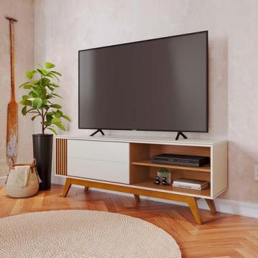 Imagem de Rack para TV até 60 Polegadas Otawa 1 Porta Off White e Freijó - Moder