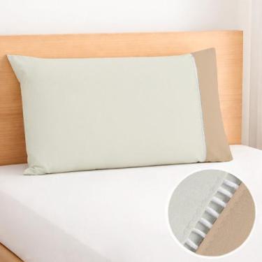 Imagem de 1 Fronha com Ponto Palito 70cm x 50cm Percal 180 Fios - BEM ME QUER , 