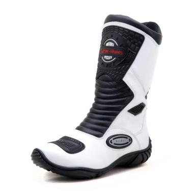 Imagem de Bota motociclista couro semi-impermeável ajustavel 420-Masculino