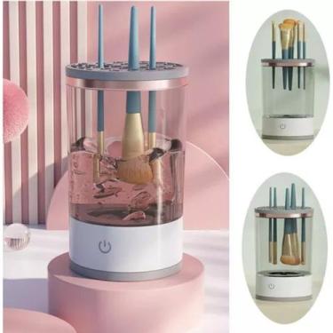 Imagem de Limpador Pincéis Maquiagem Usb Automático Limpa Seca Rápido - TAK-H008