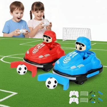 Imagem de Carrinho Kart Controle Remoto Batalha Bate Bate Jogo De Futebol Bola T
