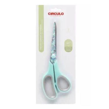 Imagem de Tesoura Comfort Estampada 8,5 Pol 21,5cm Ref 449890 Borboletas Círculo