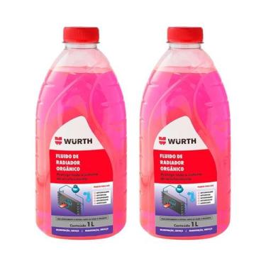 Imagem de Kit 2 Aditivo Fluido Para Radiador Orgânico Rosa Pronto Para Uso Wurth