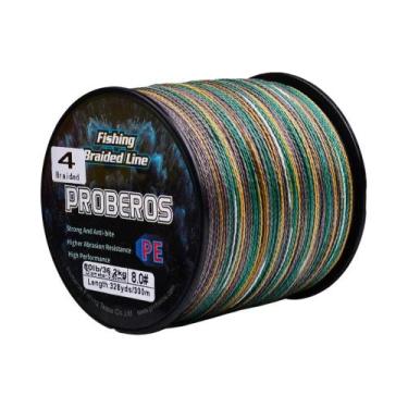 Imagem de Linha De Pesca Trançada PROBEROS 300M Com 4 Fios, Multifilamento Duráv