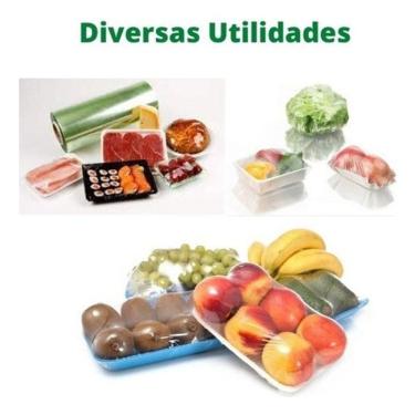 Imagem de Rolo Bobina Filme Pvc 38cm X 300 Metros Com Trilho Cortante