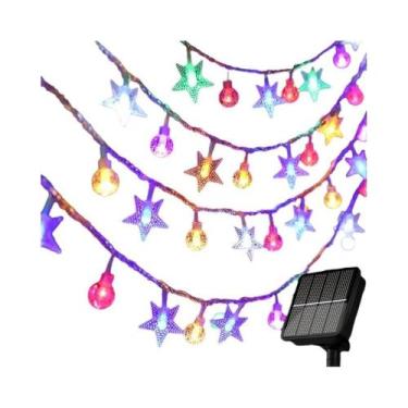 Imagem de Luzes De Cordão Solares Em Forma De Estrela À Prova d'Água Para Jardim