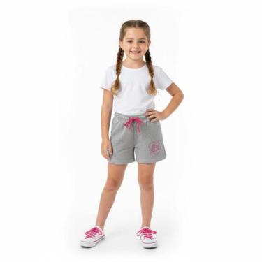 Imagem de Shorts Infantil Menina com estampa Arrumadinhos, Cinza, 06
