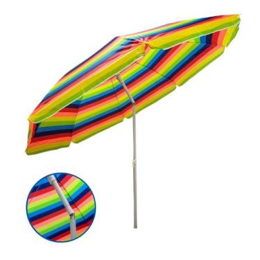 Imagem de Guarda Sol Articulado Praia Grande 2,4m Piscina Pesca Camping Praia Co