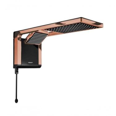 Imagem de Chuveiro Lorenzetti Acqua Duo Ultra Eletrônico Preto/rose Gold 220v