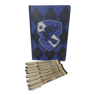 Imagem de Kit Desenho Caderneta Harry Potter + 8 Canetas Pigma Sakura - Jandaia,