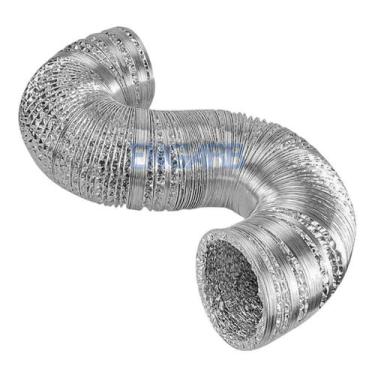 Imagem de Tubo Flexível Alumínio 4 Pol x 10 Metros Exaustor Coifa Ar - Engarb