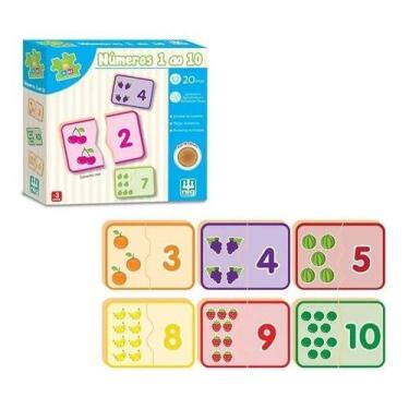 Imagem de Jogo Pedagógico Numeros 1 A 10  Brinquedo Educativo Didático - NIG