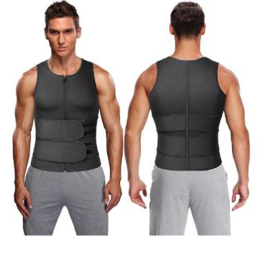Imagem de Cinta Colete Camisa Sauna Shaper  Postura Queima Barriga Corporal - Ne