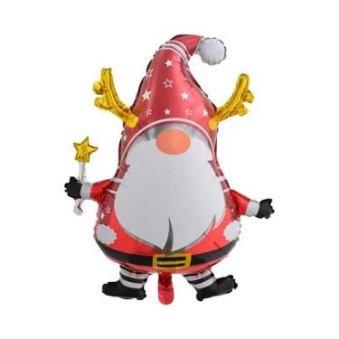 Imagem de Decoração De Árvore De Natal Grande Com Papai Noel, Pinguim, Cervo E B