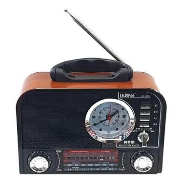 Imagem de Rádio Retrô Analógico Lelong AM FM SW LE 643 com Bluetooth