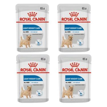 Imagem de Kit 4 Sachê Royal Canin Light Weig Care Wet Para Cães - 85G