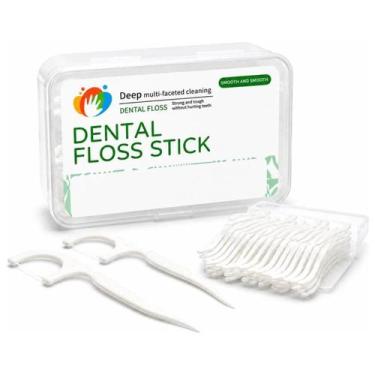 Imagem de Fio Dental Com Haste 200 Unidades + Estojo Portátil - deep