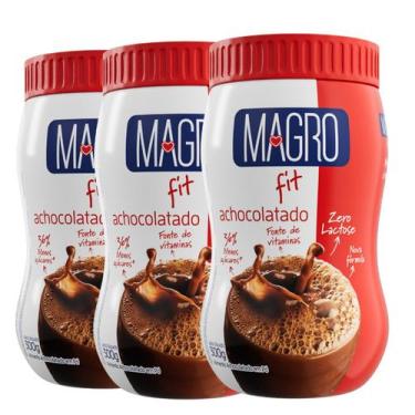 Imagem de Kit 3 Unid. Achocolatado Light Magro 300g