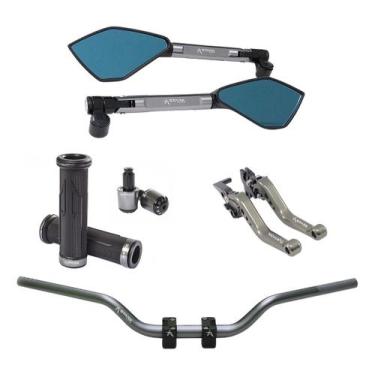 Imagem de Kit Manete Manopla Retrovisor Peso Guidão Next 300 Next 250 - Stark Ra