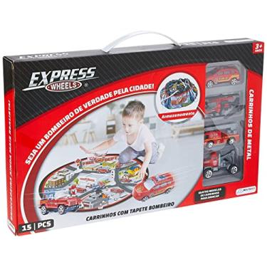Imagem de Tapete de Atividades com Carrinhos Bombeiros Express Wheels Multikids – BR1436