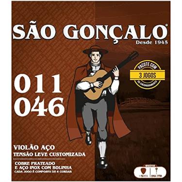 Imagem de Kit Com 03 Cordas Para Violão Aço C/Bolinha São Gonçalo 011
