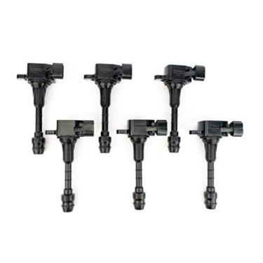 Imagem de Conjunto de 6 bobinas de ignição - Compatível com veículos Infiniti e Nissan - FX35, G35, M35, 350Z - Substitui 22448-AL61C, UF401, IGC0007, 6734025, 22448AL615 - Modelos de ano 2000-2008 - Bobinas 3,5L V6