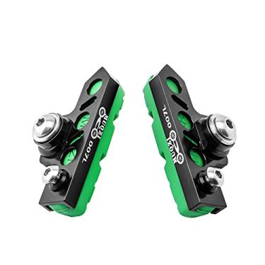 Imagem de Bicicleta C Pinça de freio estendida (conjunto de 2) freio de aro de liga de alumínio substituível resistente ao desgaste para bicicleta de estrada, MTB, bicicleta dobrável (preto-verde)