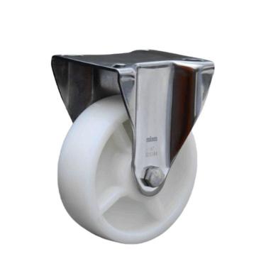 Imagem de Roda Rodízio Inox 8x2 Fixa Para Carreta Lancha Jet Até 800kg