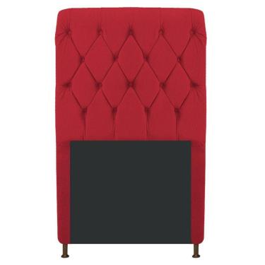 Imagem de Cabeceira Cristal 90 Cm Solteiro Com Capitonê Suede Vermelho