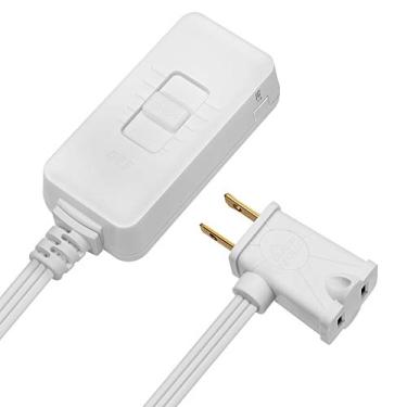 Imagem de DEWENWILS Ligue o interruptor de regulador para luzes LED reguláveis/CFL e lâmpadas incandescentes, controle deslizante de gama completa, intervalo de regulagem programável para ajustar, cabo de extensão de 2 m, listado ETL, branco