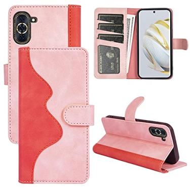 Imagem de YUNCHAO Caixa de telefone Para Huawei Nova, 10 Pro Stitching Horizontal Flip Leather Telefone capa para celular