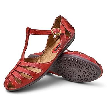 Imagem de Sapatilha femininna jovem brisa couro 3007 BP vermelho Cor:Vermelho;Tamanho:35;Genero:Feminino