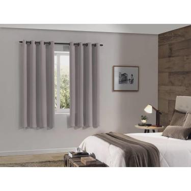 Imagem de Cortina Rustica Oxford 3,60x2,50m Taupe - Bella Janela