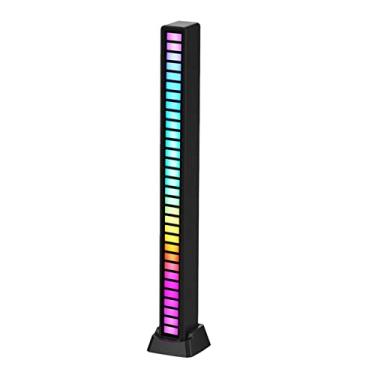 Imagem de controle som recarregável RGB,Barra LED reativa ao som - Barra luz recarregável colorida para escritório música rítmica LED luz ambiente faixa decorativa para mesa quarto Nanyaciv