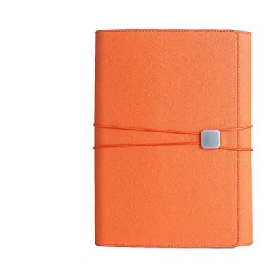 Imagem de Caderno criativo de folhas soltas A5, bloco de notas multifuncional, conta de mão de negócios, capa protetora para notebook, laranja, 4 peças
