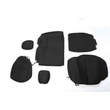 Imagem de Rugged Ridge Capa de assento 13264.01, traseira, neoprene preto; Jeep Wrangler JKU 07-18