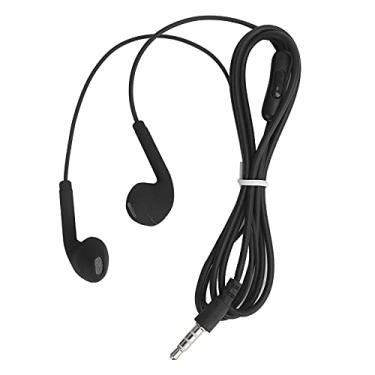 Imagem de Fone de ouvido de música, som HiFi universal de 95 dB com interface de áudio de 3,5 mm para celular para computador (preto)