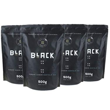 Imagem de KIT COM 4 PACOTES DE 500G ERVA MATE PARA TERERÉ BLACK ERVA (Hortelã Ice)